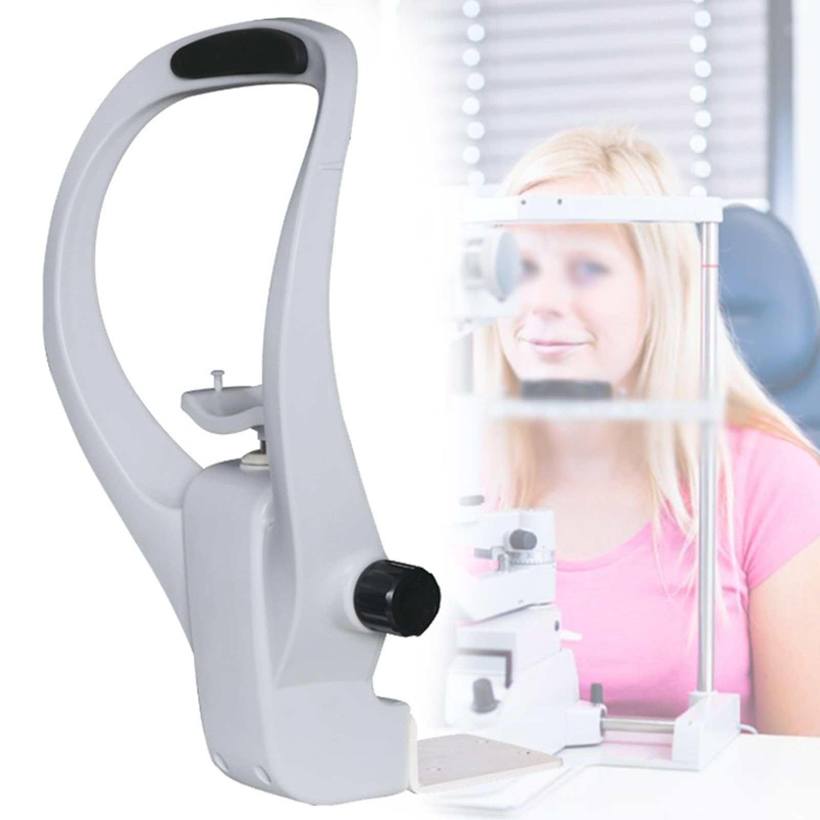 Podpórka pod brodę Podpórka na czoło Akcesoria do optometrii, Okulistyczny automatyczny refraktometr Podpórka podbródka, Podnośny wspornik podbródka z pokrętłem regulacyjnym — wysokość 40 mm