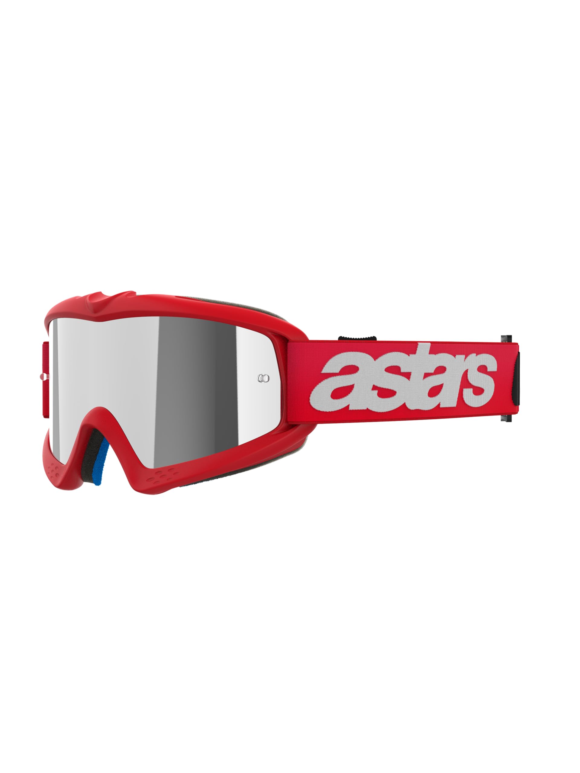 Alpinestars Vision Youth MX ATV MTB Off Road Goggle (Red - Mirror Silver Lens)