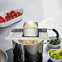 Vista 4 de Spaetzle Maker - Máquina de bolas de masa hervida de fideos de acero inoxidable de alta calidad con mango de agarre cómodo, apto para lavavajillas