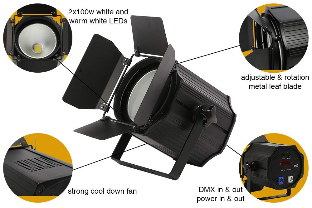 Amazon.co.jp: IMRELAX 舞台照明 200W COB ブラインダー