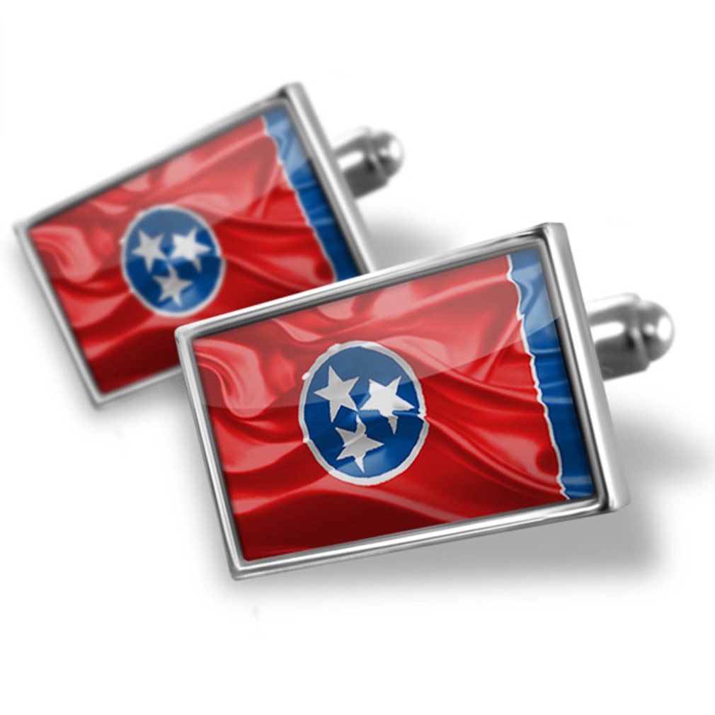 NEONBLOND Cufflinks Tennessee 3D Flag Region: America (USA)