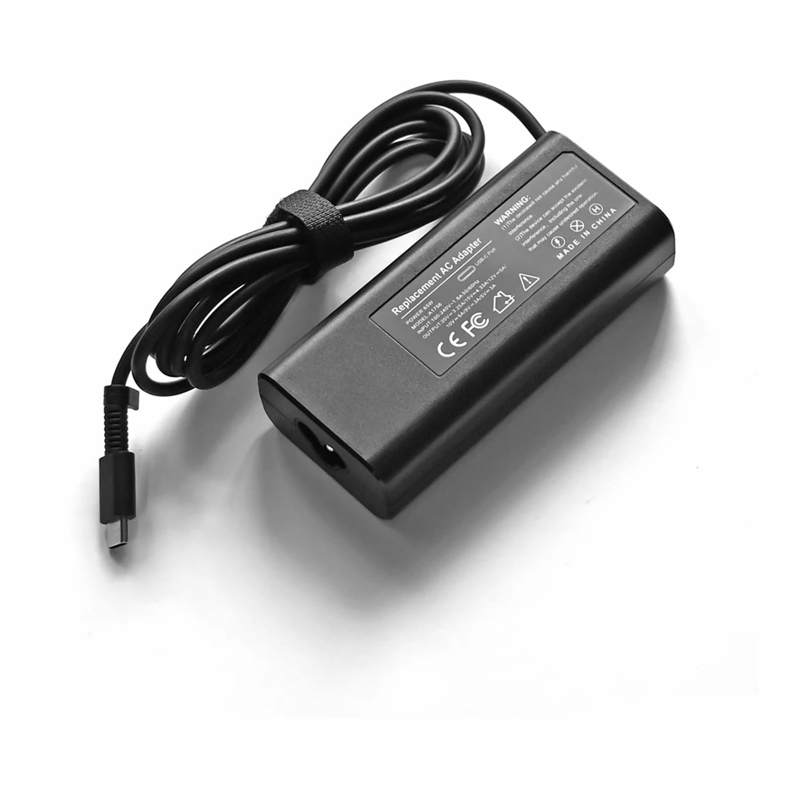 Adaptador de CA Tipo-C de 65W cargador de computadora con enchufe UK 8