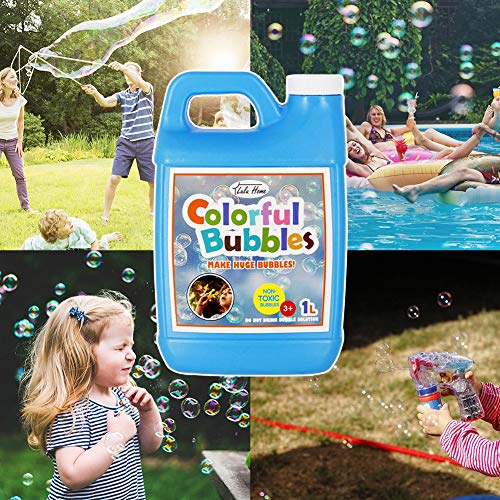 lulu home concentrated bubble solution 1 l 338 oz refill for bubble machines giant wands and blowers - up to 25 gallons for kids39 birthday parties