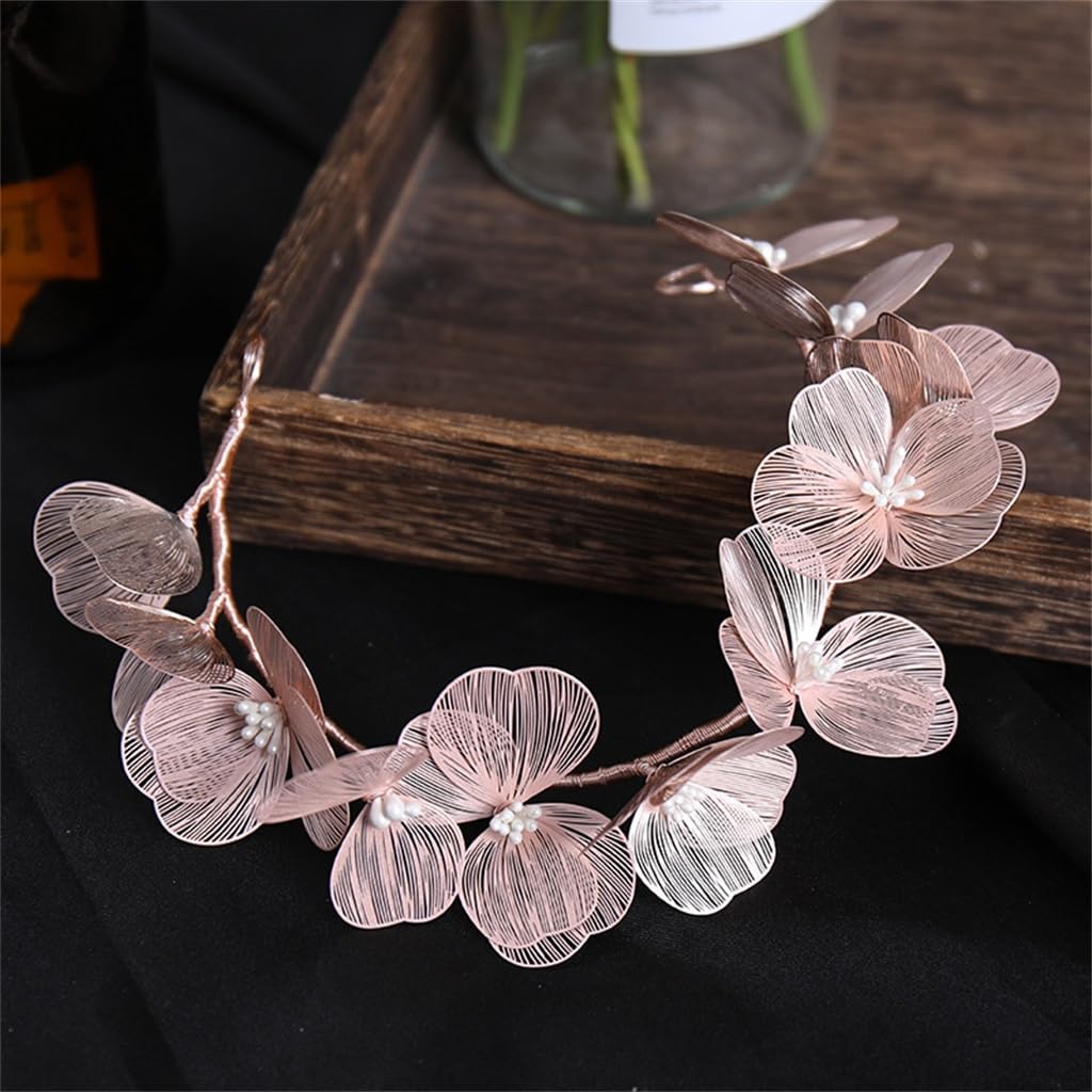 Cabeza flor nupcial hecho a mano para fijar peinados de novia sin tirones