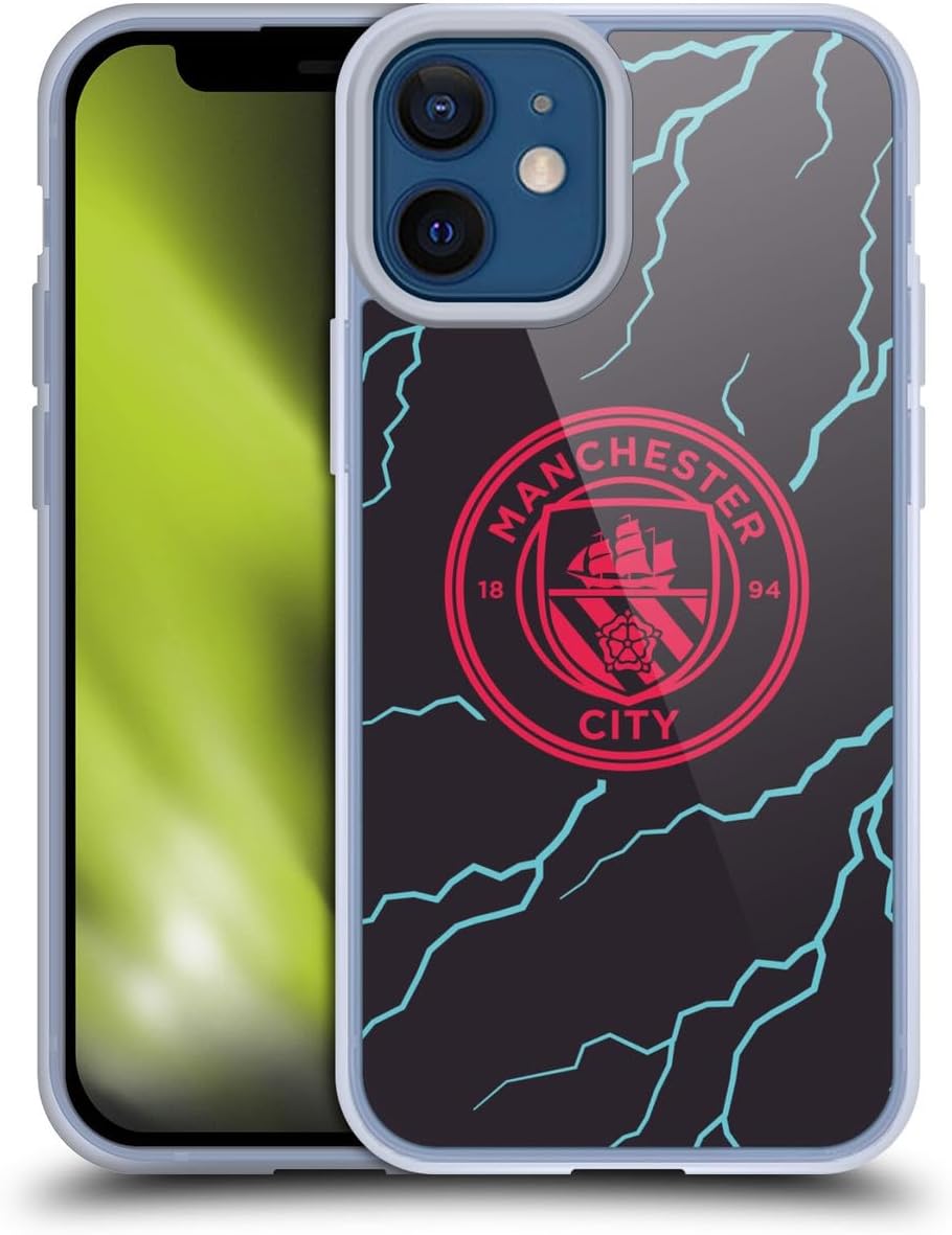 Head Case Designs Officially Licensed Manchester City Man City FC Away Goalkeeper 2023/24 Badge Kit Gel Case [Military Grade Protection] Compatible with Apple iPhone 11