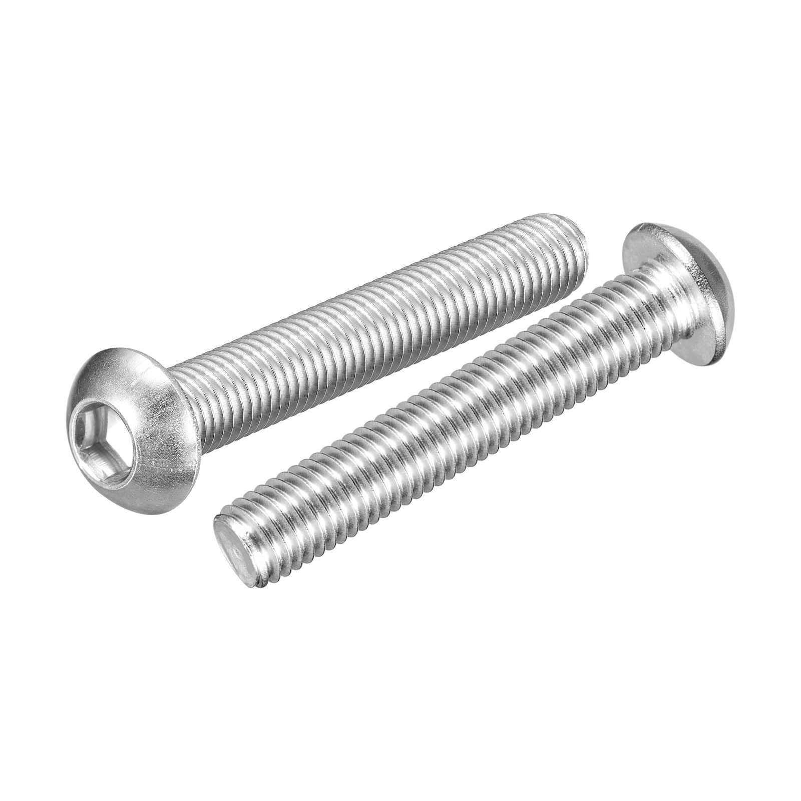 DTGN M12-1.75x85mm Button Head Socket Cap Screws - 2Pack - Good for Road Bicycle, Mountain Bike, Auto, Motorcycle - 304 Stainless Steel Whitewashed - Hex Socket Drive Fasteners โ image 1