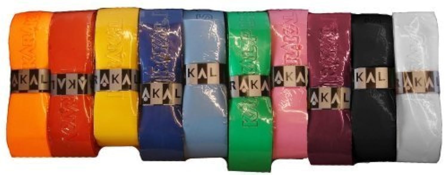 PU Supergrip Replacement Racquet Grip - Tennis/Badminton/Squash - Various Single Colours (Random Colour, 3 Grips)