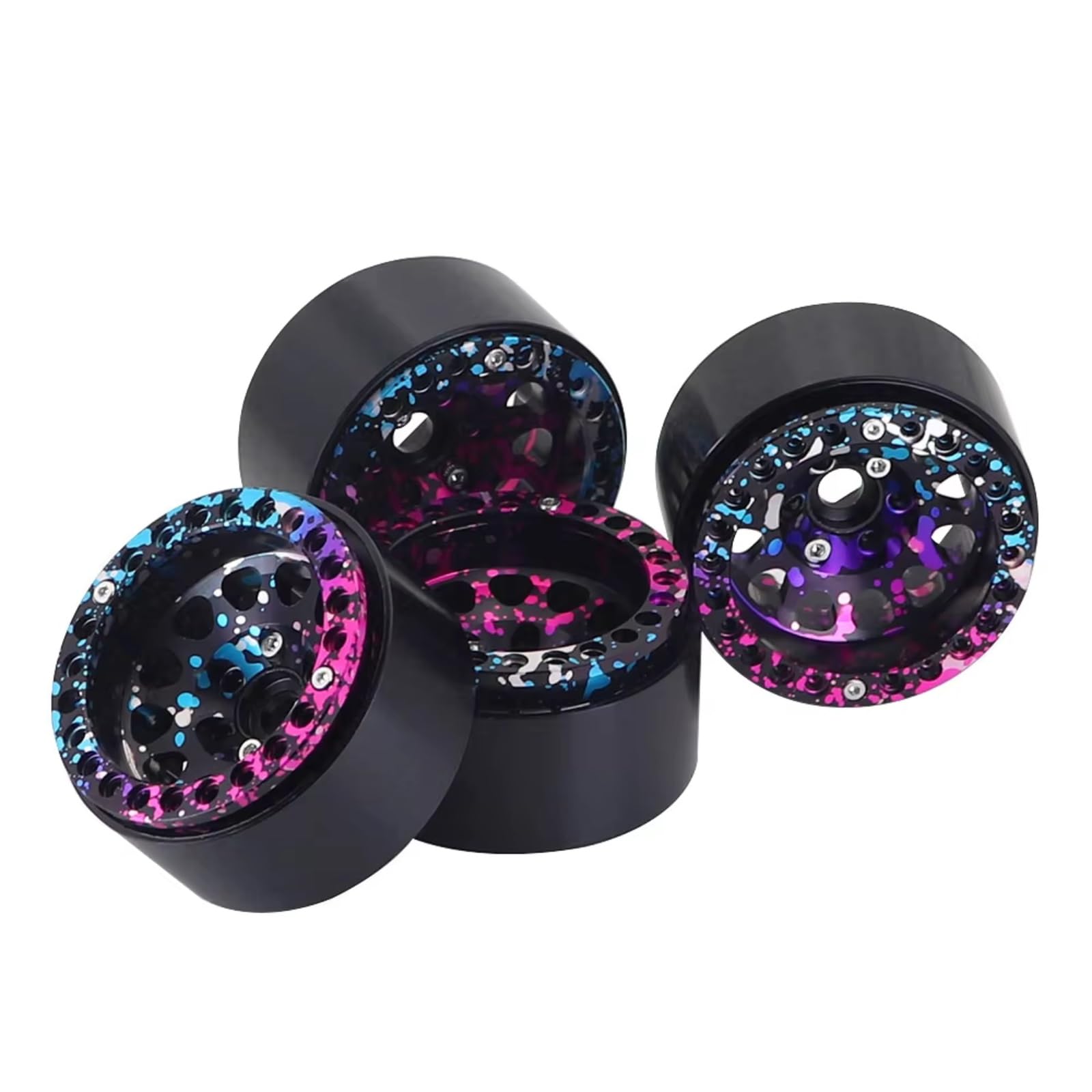 1,9 Beadlocks Metals para Axial para SCX10 para TRX4 D90 1/10 RC | Automóviles RC llanta parciale reducen arrastre rodadura orificios ventilación refrigeración ajustan Repuesto