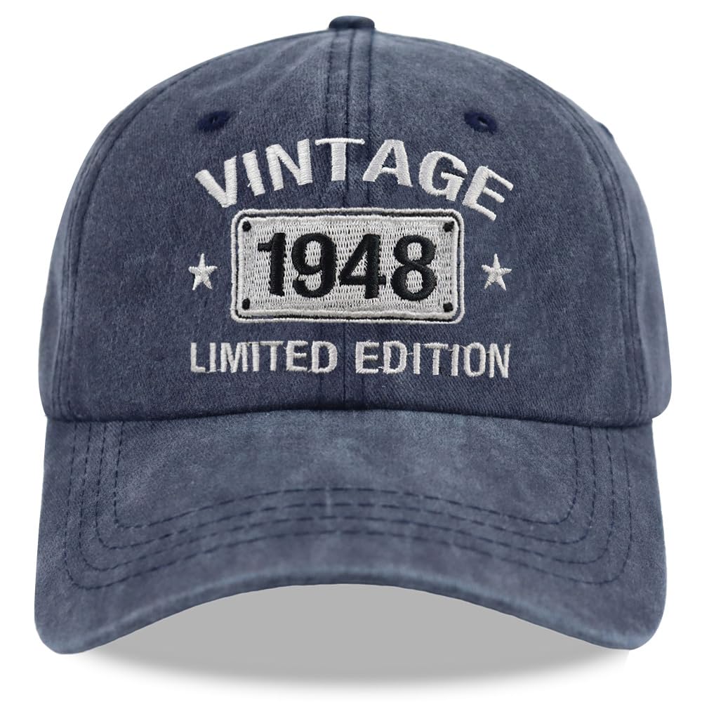 Vintage 1954 1953 1952 1951 1950 1949 1948 1947 1946 1945 Limited Edition Adjustable Embroidered Baseball Cap