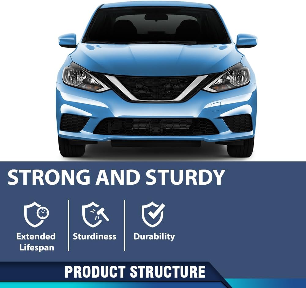 PIT66 Front Bumper Bracket Set Steel Compatible with Nissan Sentra 2013-2019 NI1067143, NI1066143, G51143SHMA, G51153SHMA