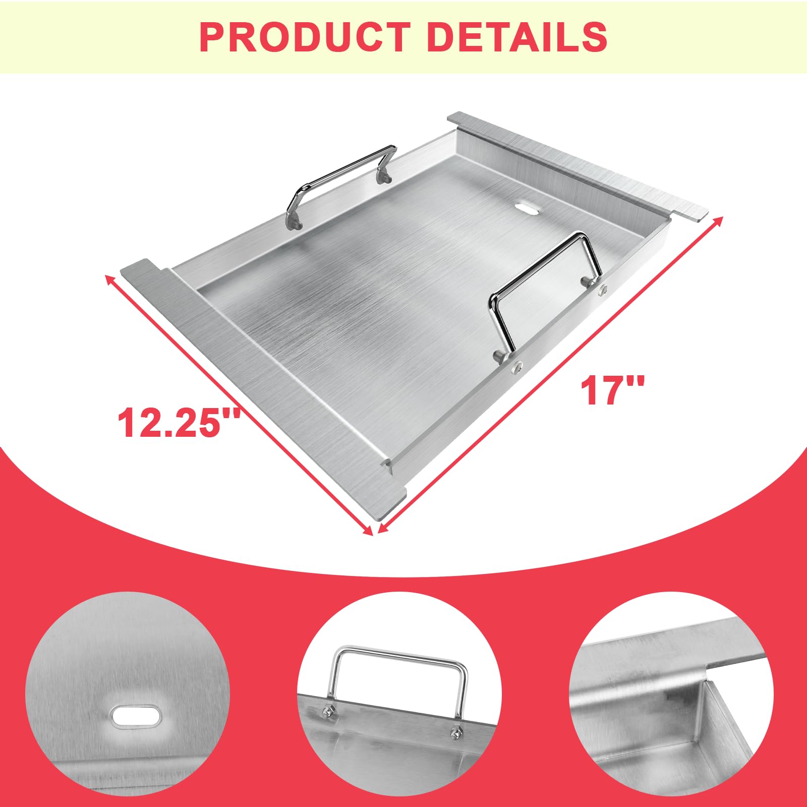 Ninja FlexFlame Upgrades Premium Full Griddle, Professional-Grade Carbon Steel Full-Size Griddle Plate With Grease Drain, Rust-Resistant, Even Heat, Compatible With Ninja FlexFlame, XSKFULGRIDLE - View #11
