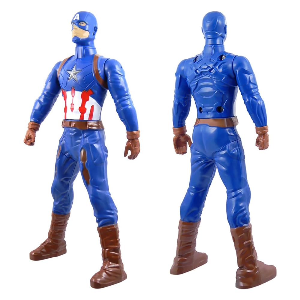 AMERTEER Captain America Figure - Avengers Marvel Titan Hero Series Captain America Action Figure, 12-Inch Toy, Avengers Toys for Kids Ages 4 and Up, Perfect for Action-Packed Playtime & Adventures