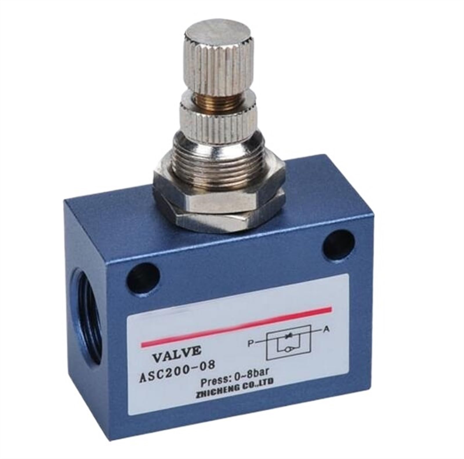 ASC-06 Válvula solenoide neumática de la válvula de control de flujo del control de velocidad de 1/8''