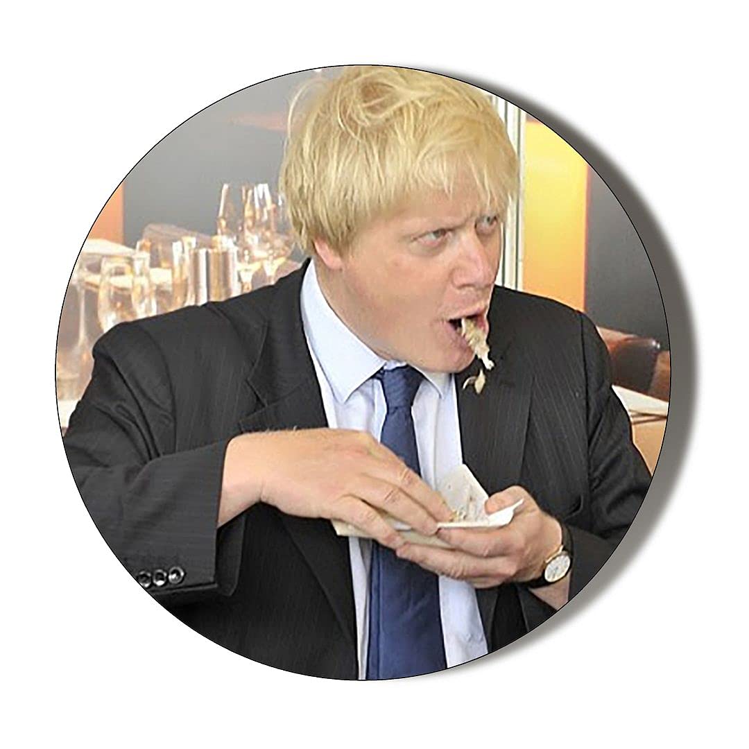 Gift Insanity Boris Johnson Eating 6 X 70Mm Vinyl Stickers