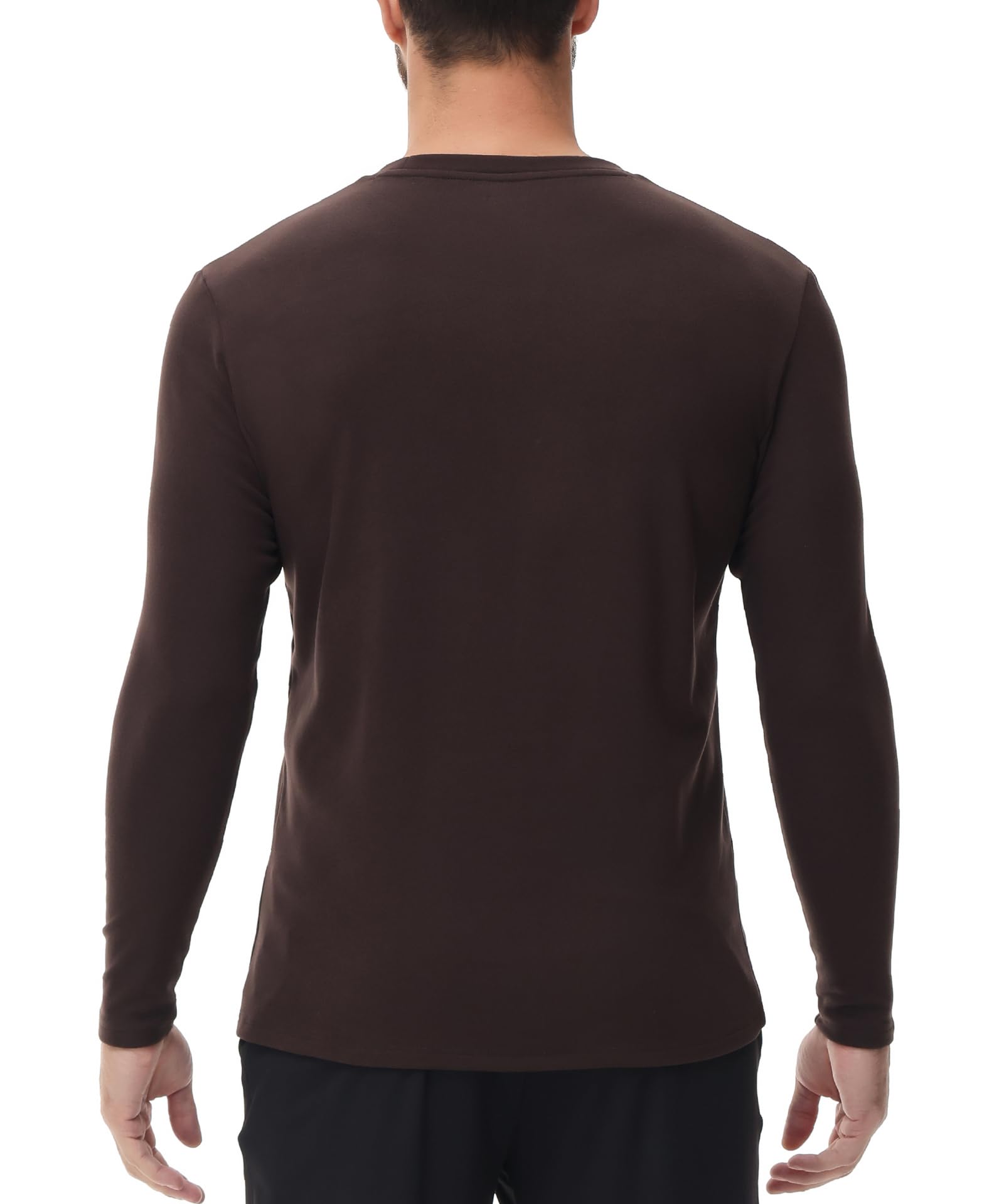 HUGE SPORTS T-shirt thermique à manches longues pour homme - Intérieur en polaire - Sous-vêtements thermiques - Sous-vêtements chauds et fonctionnels pour l'hiver