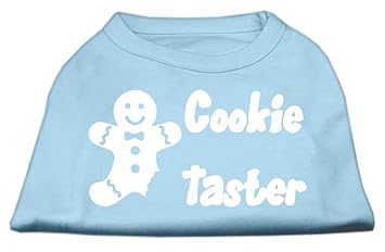Mirage Pet Products 12-inch Cookie Taster Screen Print Shirts for Pets, Medium, Baby Blue