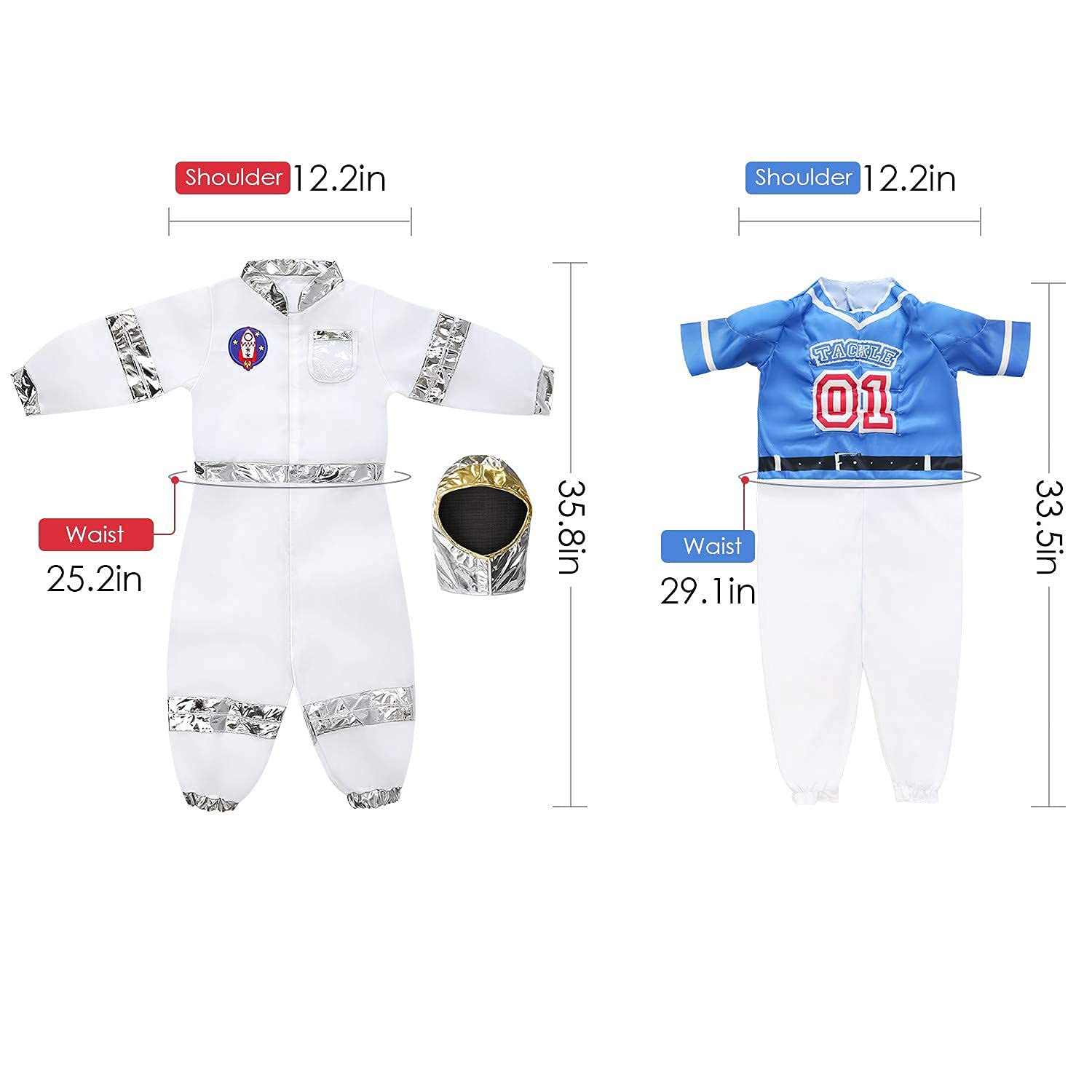 Boys Dress up Trunk Costumes Set, Jeowoqao Kids Dress up Clothes Set