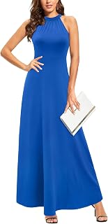 STYLEWORD Women's Summer Floral Halter Maxi Dress Vacation Semi Formal 2026