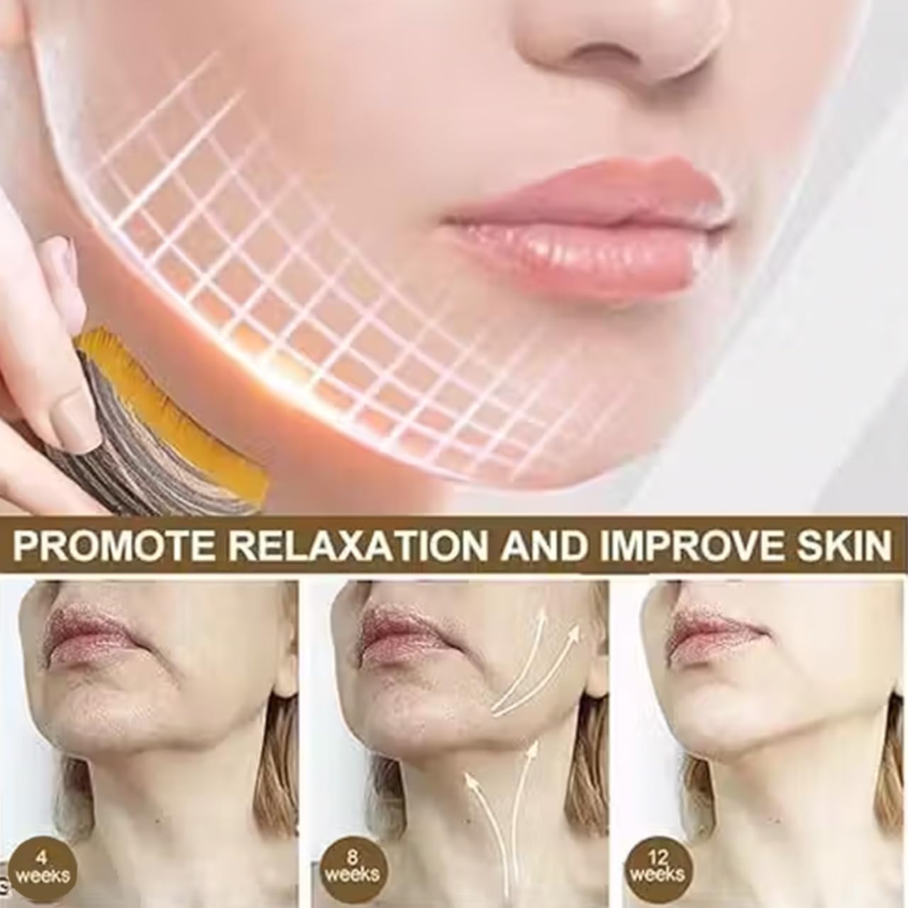 Aezta Crescent Shape Face & Neck Contouring Brush – Professional Makeup & Skincare Applicator for Slimming & Lifting – Streak-Free Blending Brush for Liquid, Cream & Powder – Anti-Puffiness Sculpting Tool