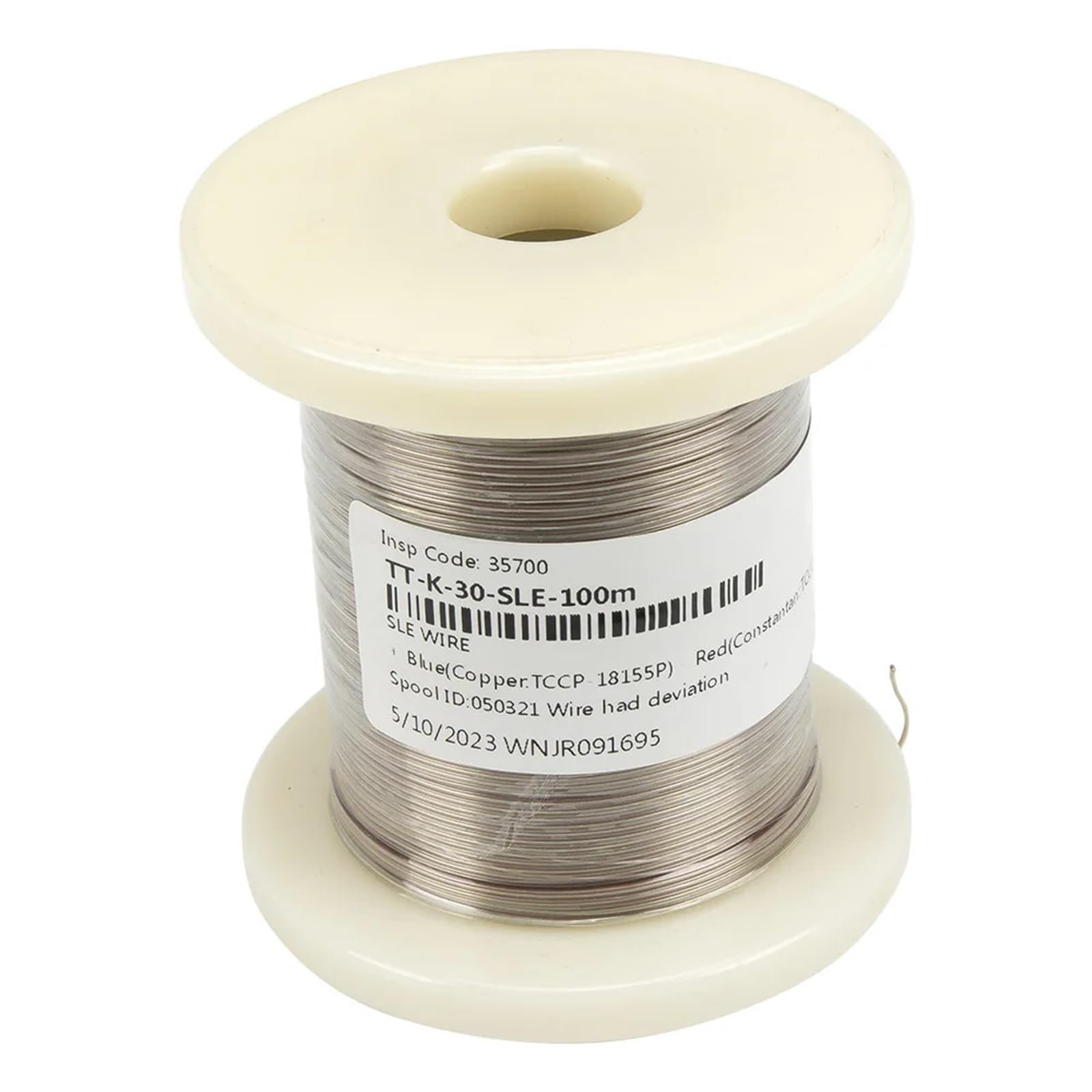 Cable de extension termopar PFA resistente TT Series 30AWG en rollo de 100 metros 6