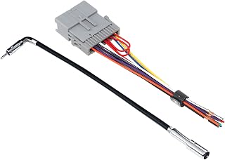 RED WOLF Car Radio Wiring Harness Connector Antenna Adapter Plug Replacement for Saturn 2000-2005 L Series/SW/SC/ION/SL Vehicles Stereo Wire Cable Adaptor