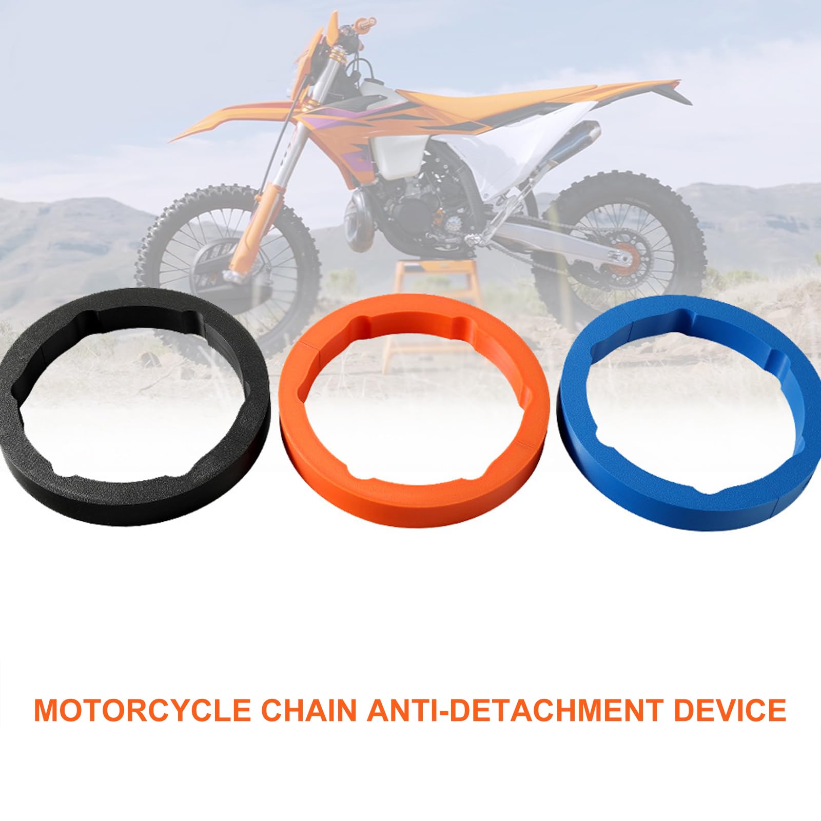 Robusto paracatena per moto fuoristrada, blu