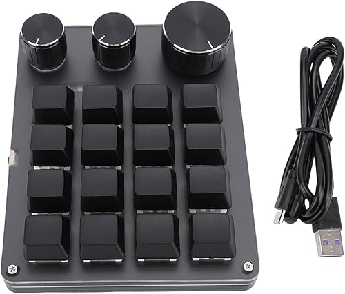 YUEHISY Clavier Programmable, pavé Macro Mécanique personnalisé à 16 Touches ave