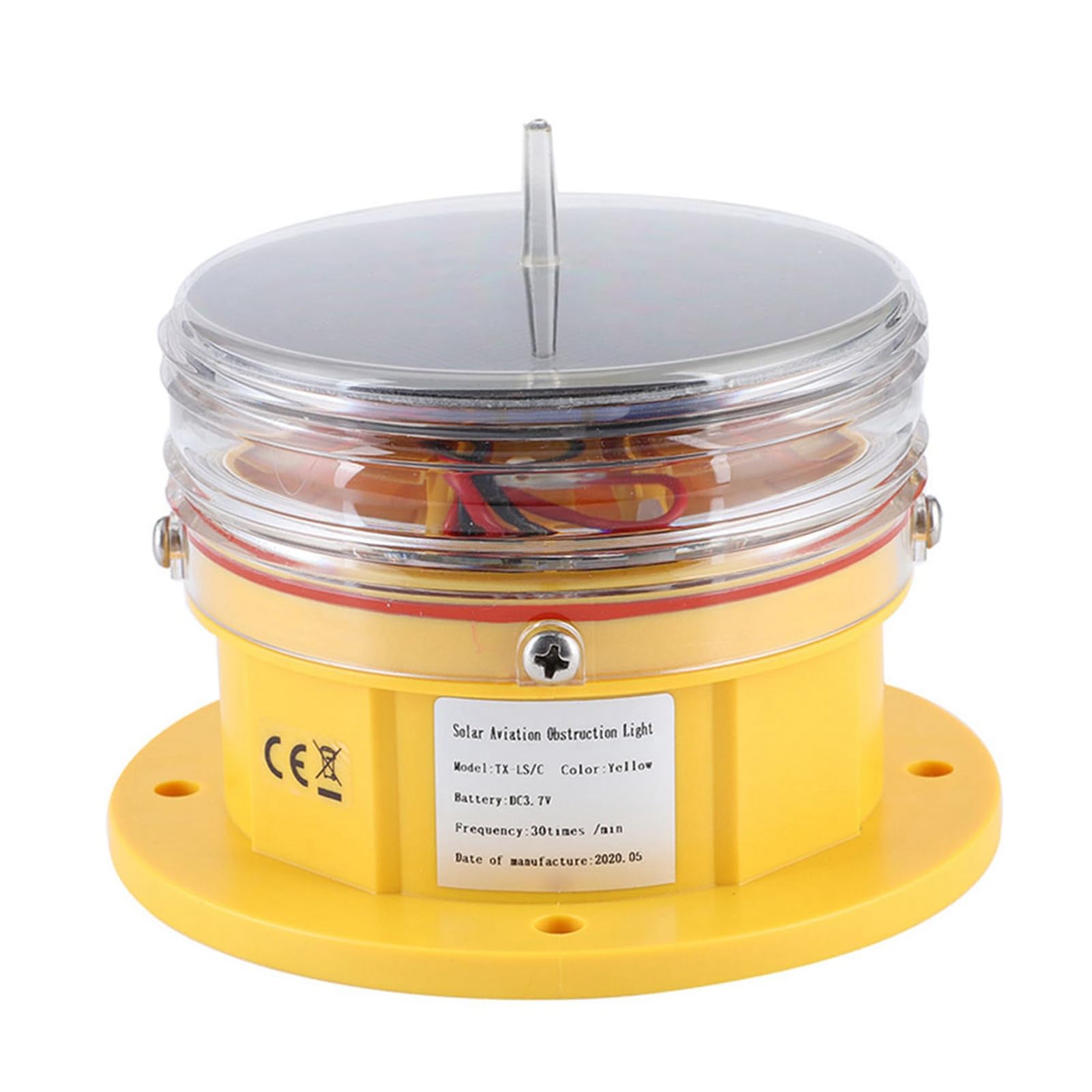 Ausla Balise Latérale, Lampe Latérale à énergie Solaire, Balise Lumineuse IP68 étanche à LED pour Bateau, Quai Marin, Barge, Balise de sécurité, Lumière Clignotante, éclairage à 360°