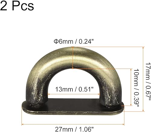 Miniatura 7 de uxcell Hebilla de puente de arco, hebilla de conector de anillo en D de metal, grillete para bolsas, correa de bolso, manualidades