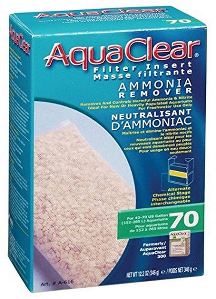 Fluval AquaClear 70 Ammonia Remover Inserts, 70-Gallon, White