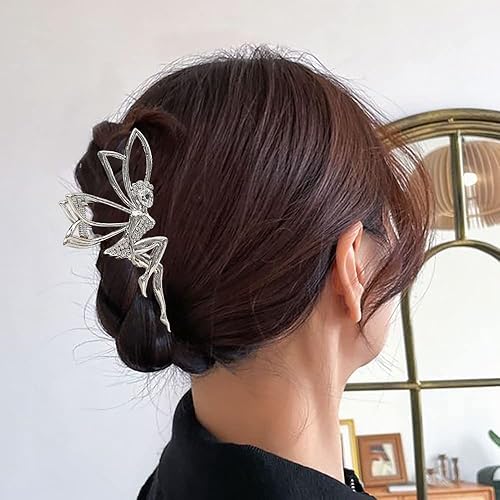Miniatura 4 de Accesorios para el cabello plateado con diamantes de imitación de hada horquillas de cristal de elfo, clips de metal y pasadores para niñas y mujeres