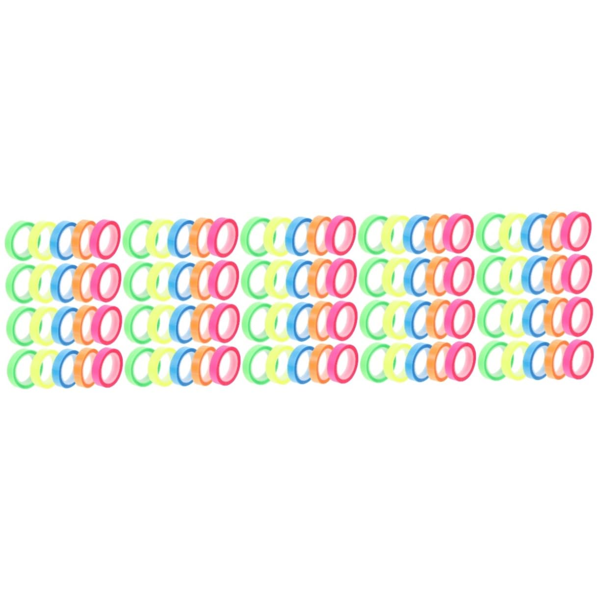Alipis 100rouleaux Rubans Fluorescents Transparent Adhésifs Pour Marquage De Pages Tapes De Mise Évidence Accessoires Pratiques Étude Bureau