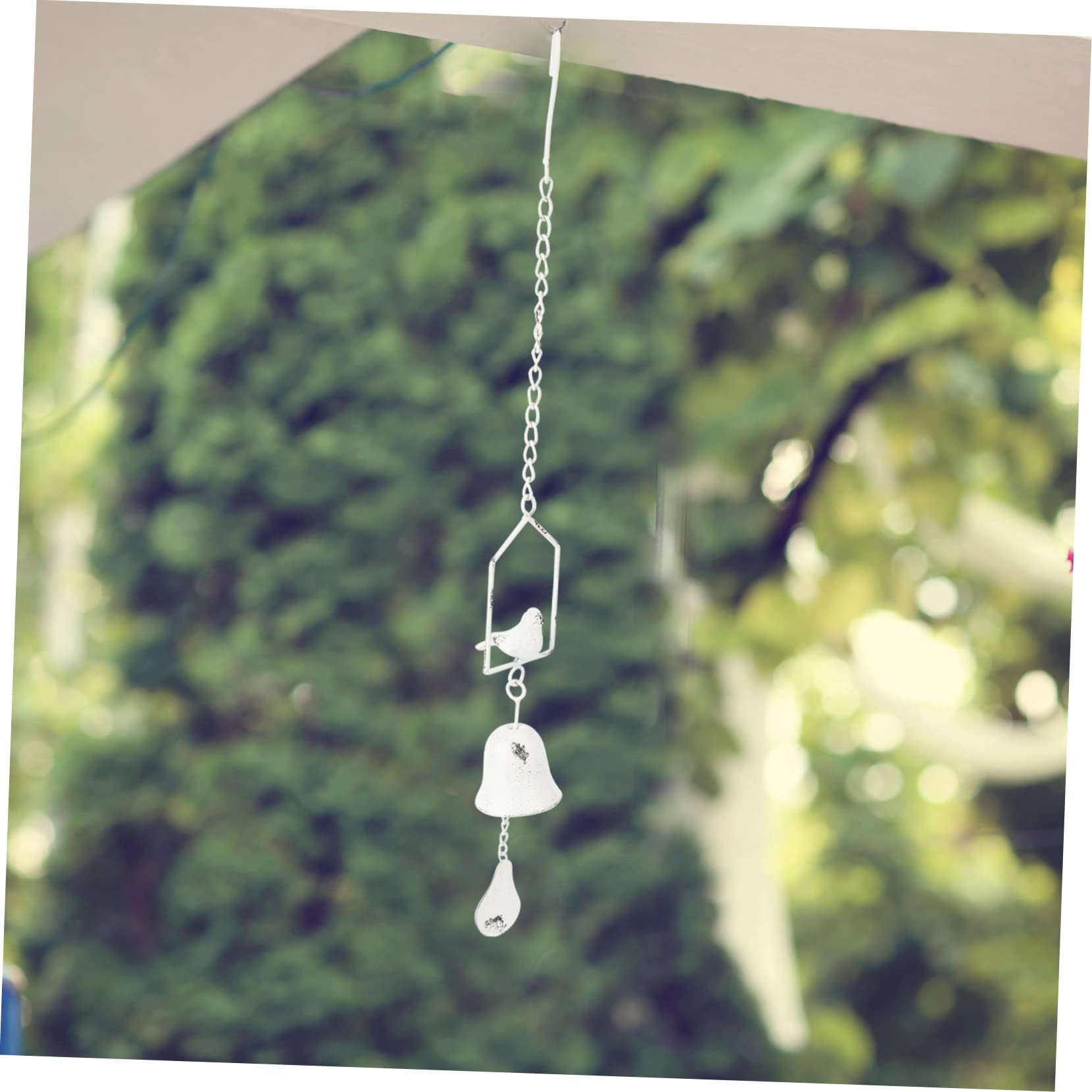 Carillon Éolien Oiseau en Fer Blanc, Décoration Suspendue 1 Pièce
