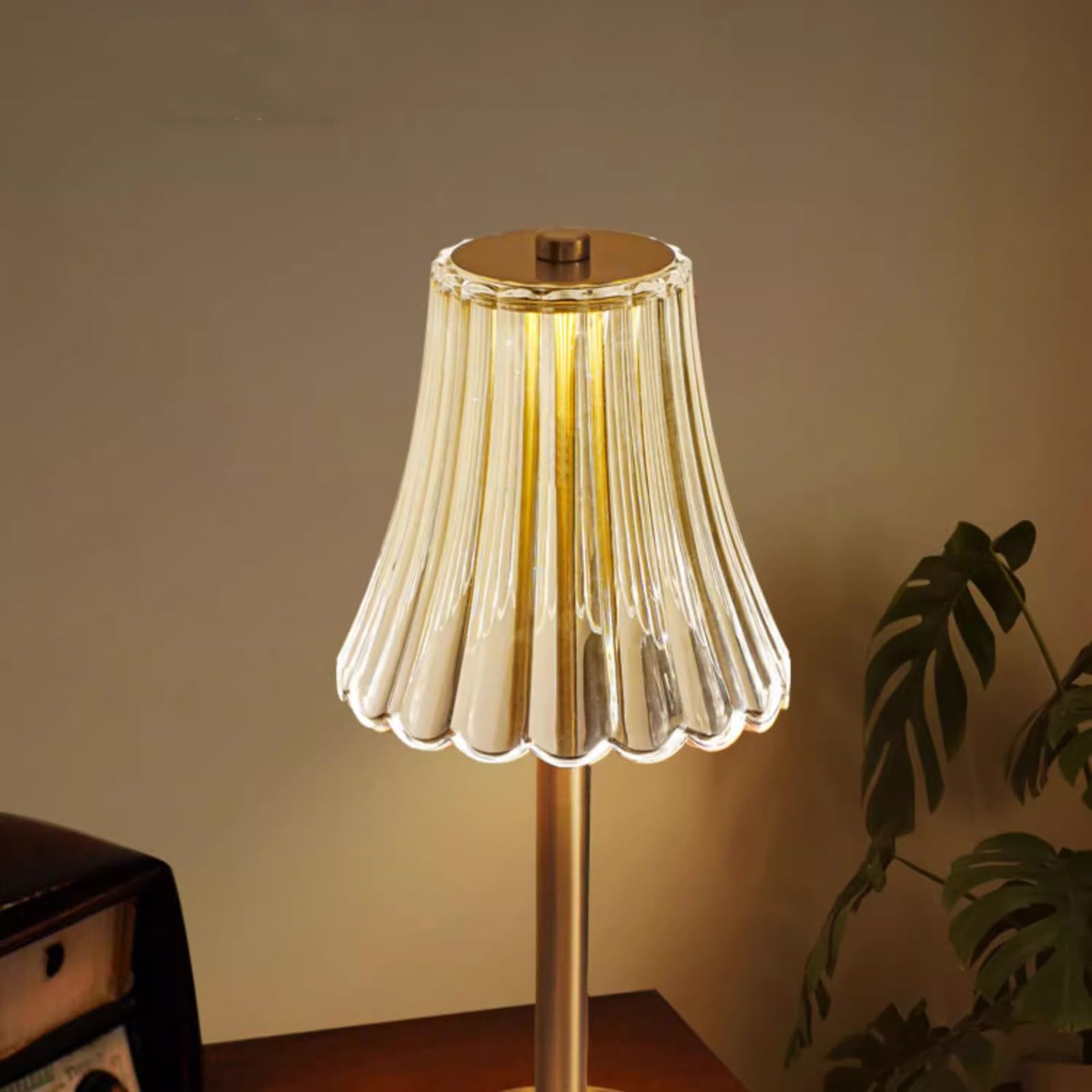 Lampki nocne Kryształowa lampa stołowa retro Lampka nocna Sypialnia Premium Sense Ładowana lampka Amerykańska dekoracyjna Możliwość ładowania i ściemniania Wystrój domu