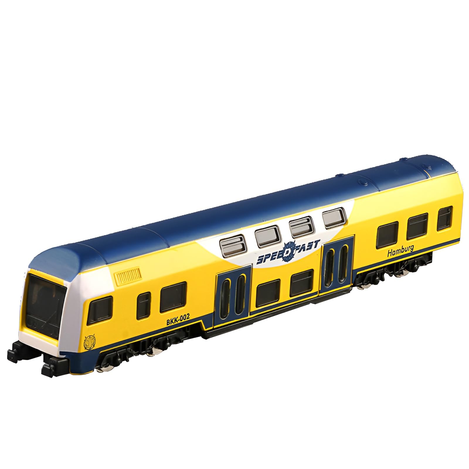 Miflaier Alloy Retro Train Model Yellow Blue Inertia Toy Kids Gift