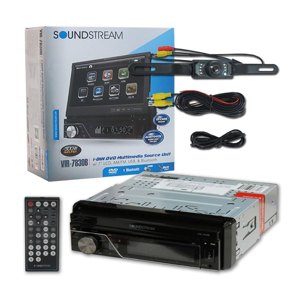 (未使用･未開封品)　Soundstream VIR-7830B Single-Din Bluetooth Car Stereo DVD Player with 7-Inch LCD Touchscreen by Soundstream 60wa65s Amazon.com: Soundstream VIR-7830B Reproductor de DVD estéreo