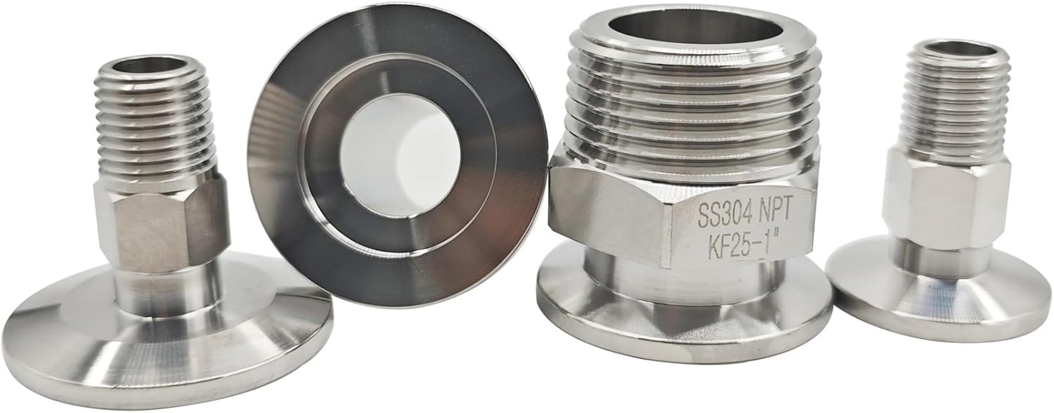 1PCS KF16 KF25 Male Thread Vacuum Pipe(KF25,1/2")