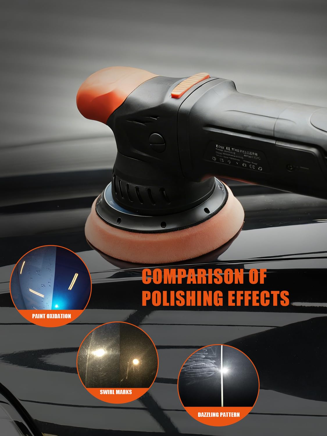 TPMIX Polierpads, 5 Stück, 165 mm Orbital-Polierpads und 1 Mikrofaser-Puffer-Pads, Schaumstoff-Polierpad für Compounding, Polieren und Wachsen, für 150 mm Trägerplatte, Autopoliermaschine