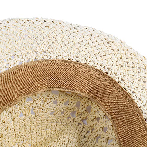 Straw Cowboy Sun Hat For Women/Kid Shapeable Western Style Country Upf 50+ Cap #TOP4