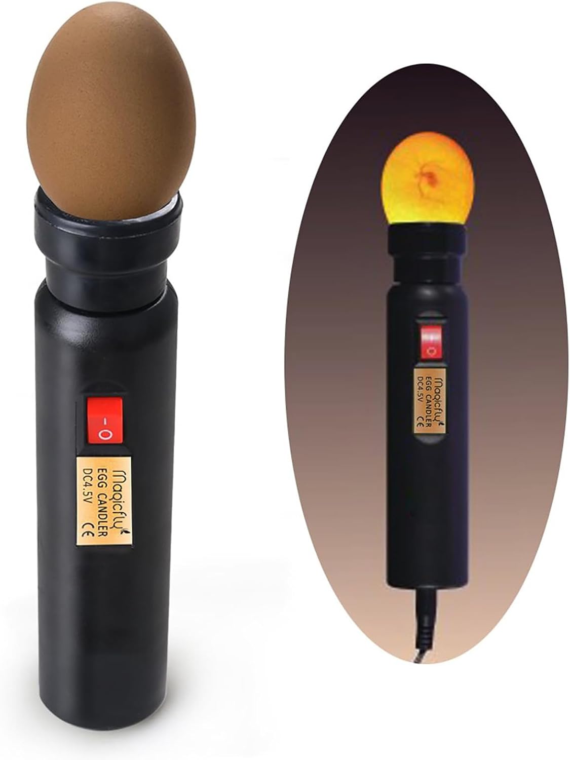 Magicfly Bright Cool LED Light Egg Candler Tester, Powered Only by Power Supply