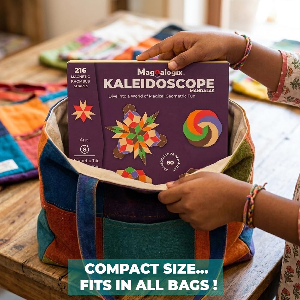 Magnalogix Magnetic Kaleidoscope Mandala Art Puzzle Game for Kids 7-12 4