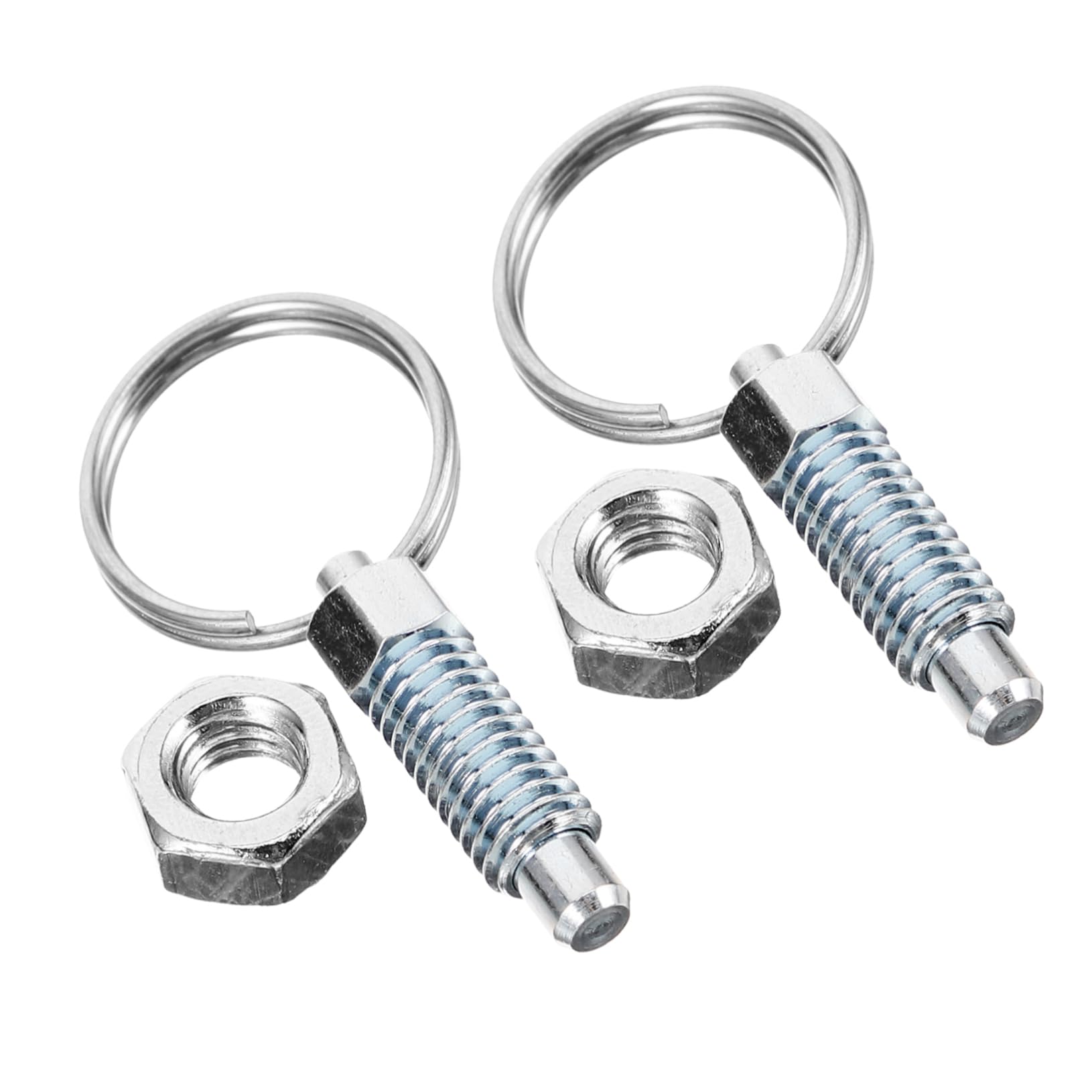 SOLUSTRE 2sets Spring Plunger Latch Steel Plunger Spring Pull Ring for DIY 2pcs*2