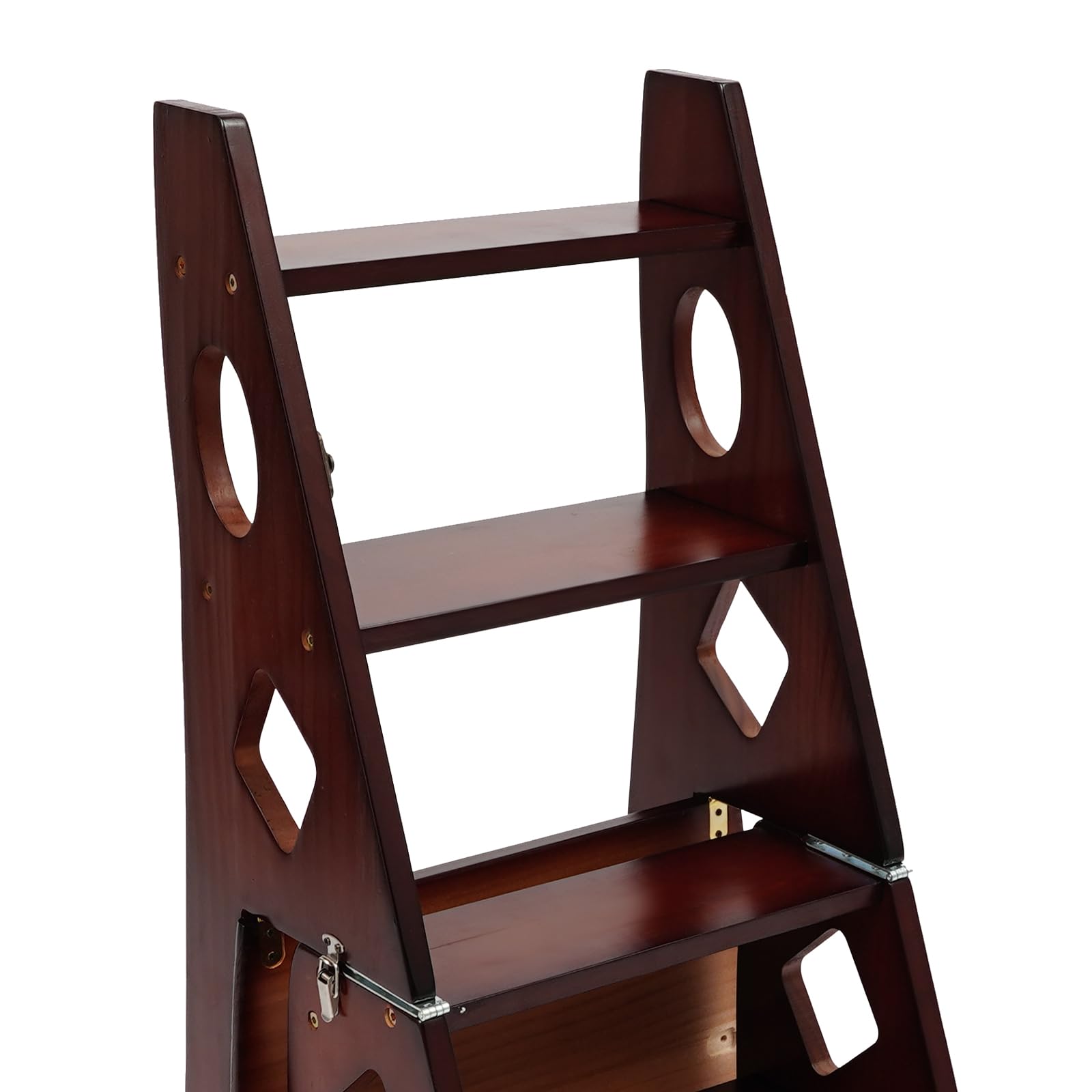 Sedia a scala, 34x44,5x87 cm Scala da biblioteca pieghevole, Sedia da biblioteca pieghevole, Sgabello pieghevole a 4 gradini, Scaletta-sedia pieghevole Può essere utilizzata in ambienti interni ed