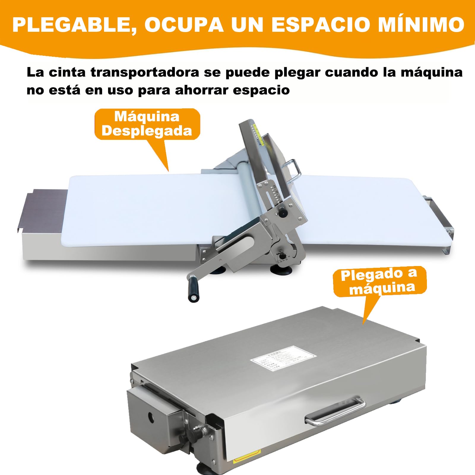 Teigfaltmaschine, Croissant-Teiglaminator, Kleiner Teigschneider, Teigmaschine mit Einstellbarer Dicke, für Fondant, Croissants, Pizza und Blätterteig A300