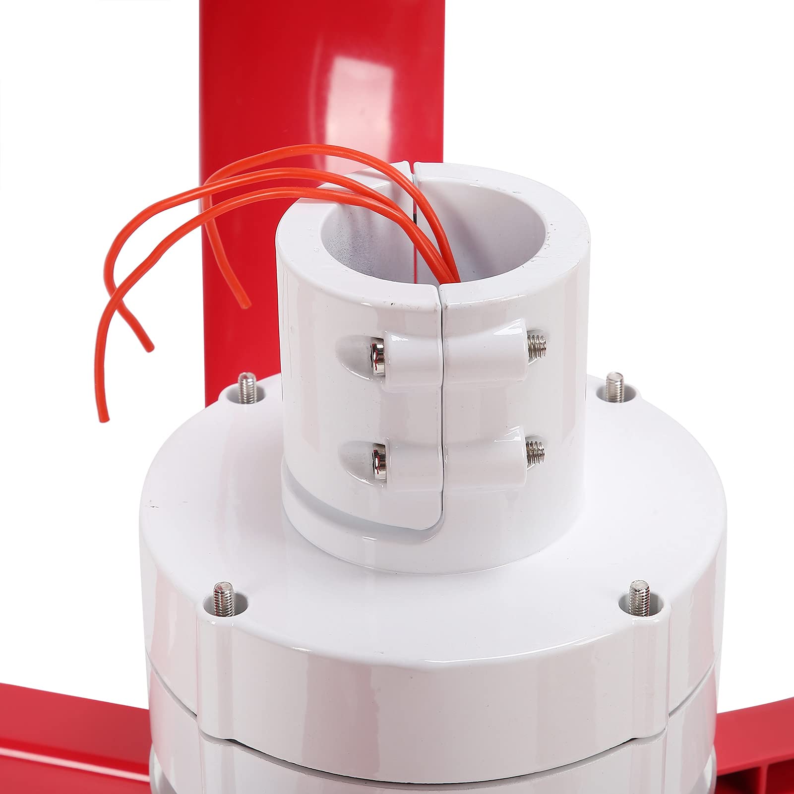 Generatore Eolico 12V 24V Kit Generatore di Energia Eolica Ad Asse Verticale Durevole a Forma di Zucca Rossa per Uso Esterno (100W)