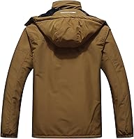 Vista 2 de Chaqueta de esquí impermeable con capucha para hombre, abrigo cálido de nieve para el invierno