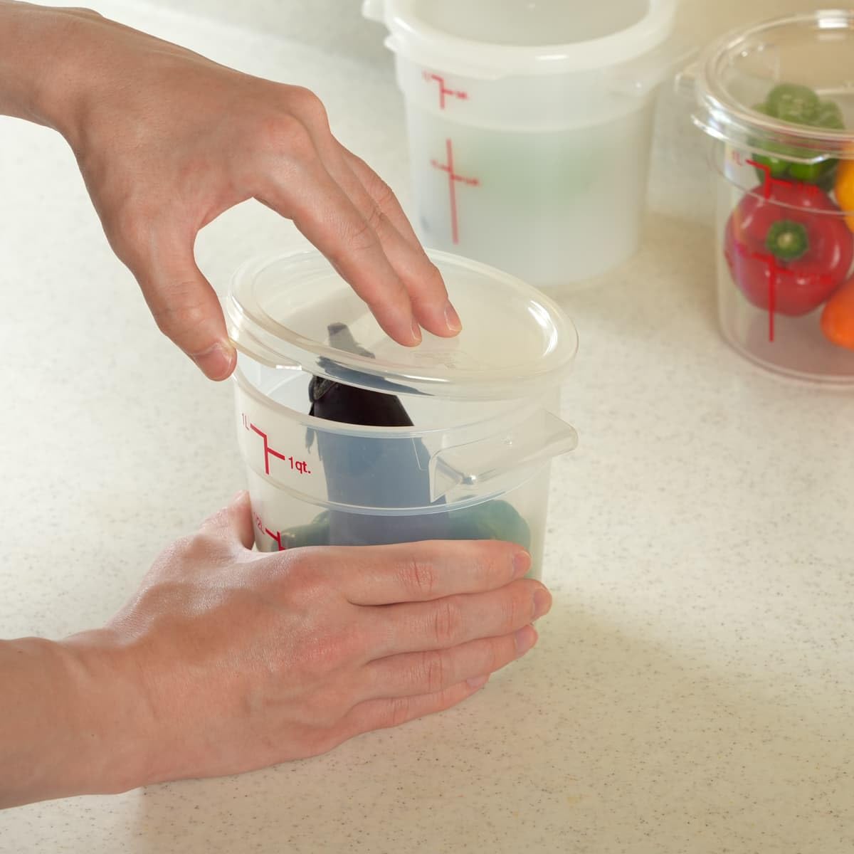 Amazon.co.jp: Thunder Group フードコンテナー 保存容器 0.94L 1QT