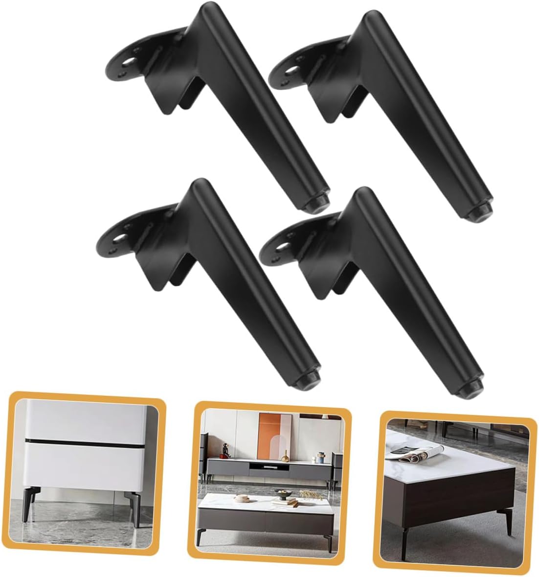 4pcs Metal Furniture Legs Replacement Sofa Legs Cabinet Support Hardware 14.5cm Heavy Duty Metal for Couch Table Furniture Maintenance