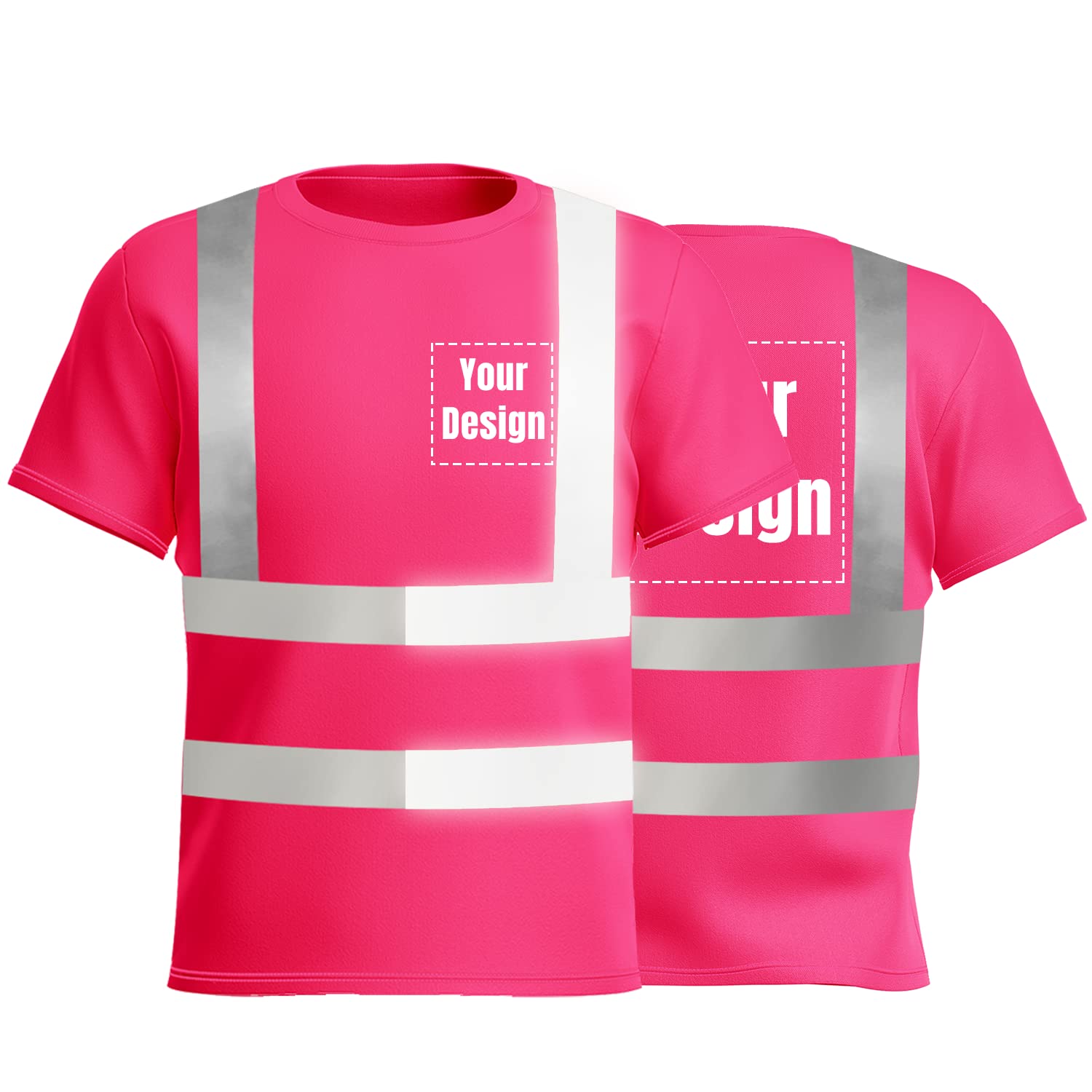 High Visibility Reflective Safety T-Shirts Custom Your Logo