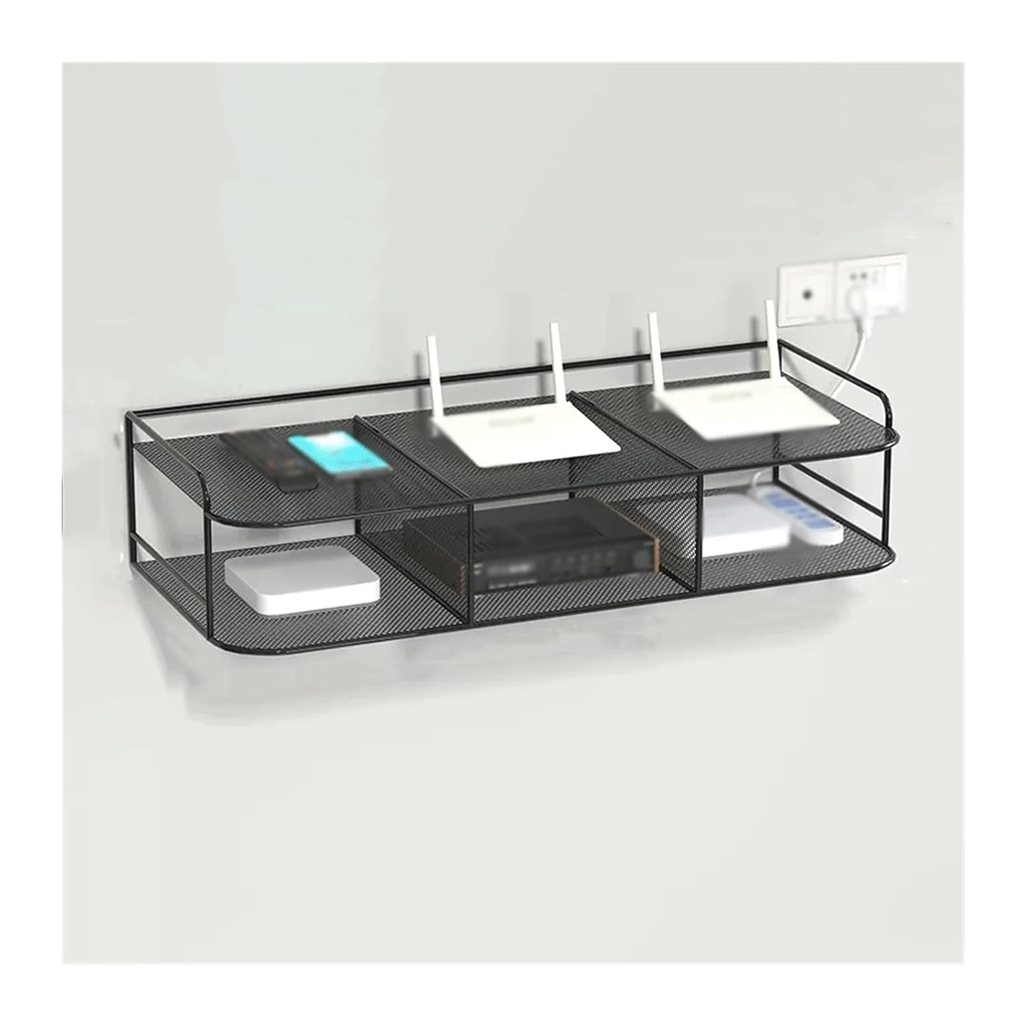 ZTHYSHXA Shower Caddy Double Layer Wall Shelves Wall Decoration Shelves Bookshelves Without Holes on The Wall Storage Shelves